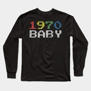 Retro Vintage Distressed 49th Birthday Gift 1970 Baby Long Sleeve T-Shirt